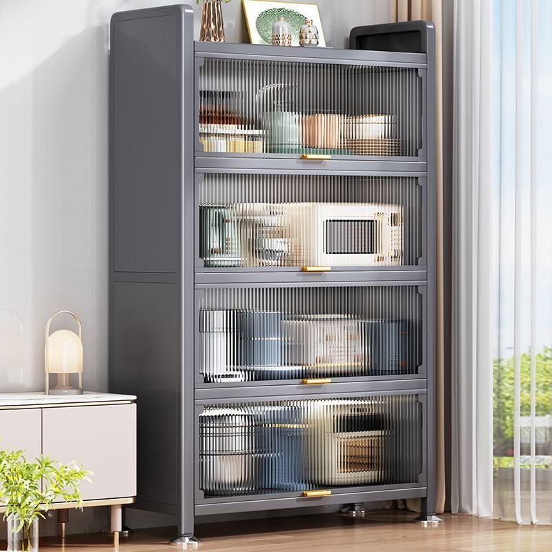 Light Luxury Multilayer Storage Rack Multifunctional Kitchen Utensils Storage Cabinet Bathroom Organizer Food Storage Container