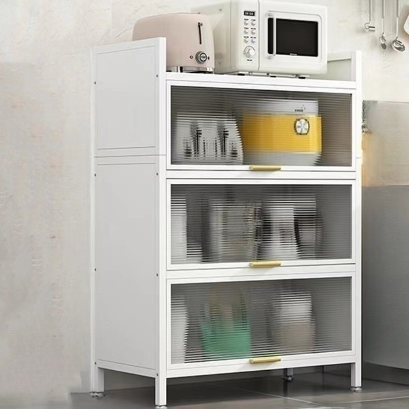 Light Luxury Multilayer Storage Rack Multifunctional Kitchen Utensils Storage Cabinet Bathroom Organizer Food Storage Container