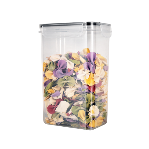 Smart Sealed 5.2L Clear Rectangular Polypropylene Container Storage box with Leak Proof Snap On Lid Kitchen Accessories