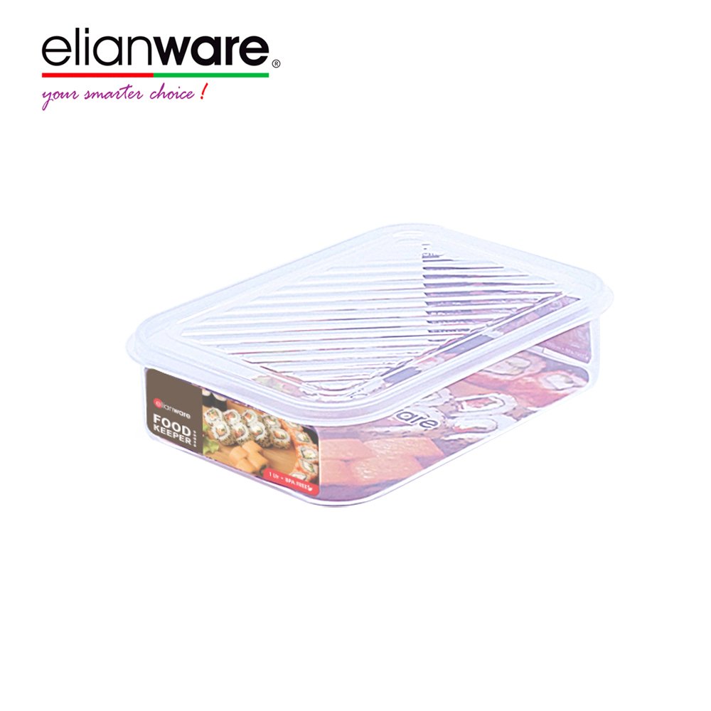 Elianware Durable Fridge Food Storage Box Keeper For Meat Fruit Vege Stackable Transparent Kitchen Pantry Refrigerator Organizer