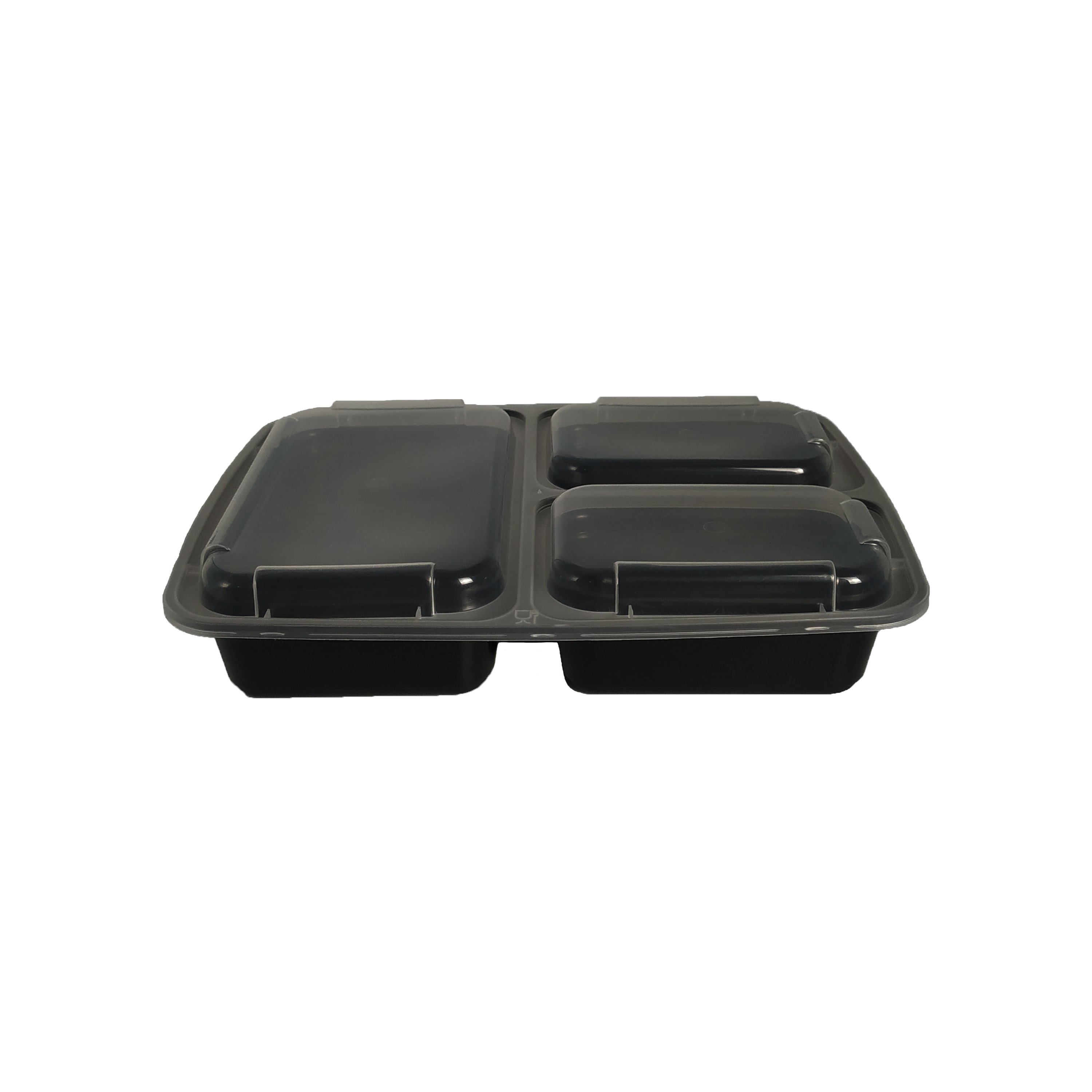 1000ml 3 Compartment Microwavable Stackable Disposable Plastic Food Container