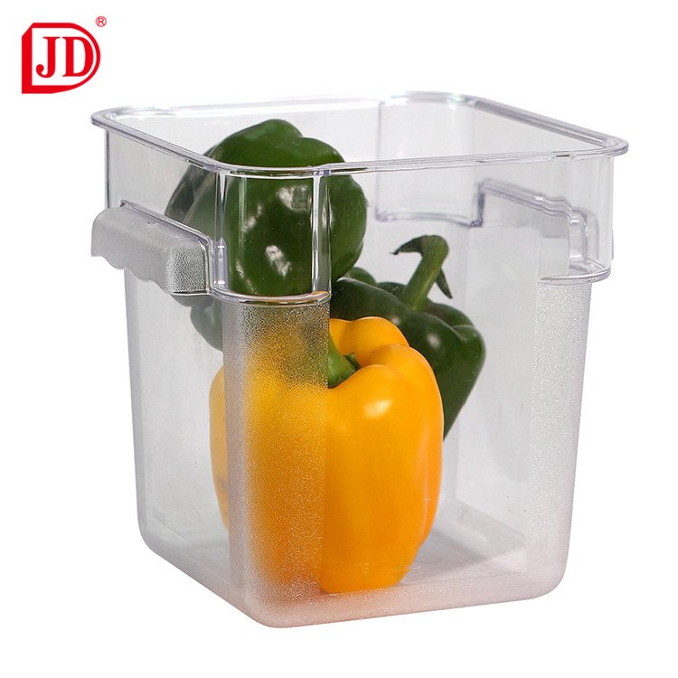 Portable Plastic Square Food Container Commercial Food Storage Containers