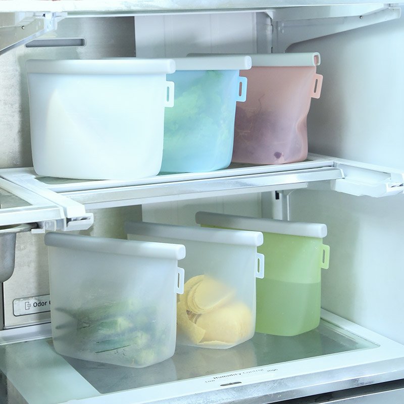 Frsh-Keeping Top Waterproof Reusable Kids Breast Milk Cooler Silicone Food Storage Bag For Kids