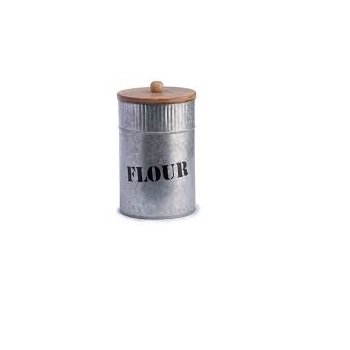 Factory Price Galvanized Zinc Set of Three Metal Kitchen Canister Bread Box Bin Metal Tea Sugar Coffee Canister Set Food Storage
