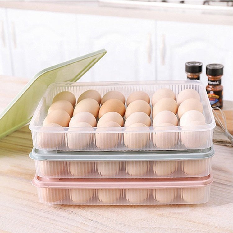 Refrigerator egg storage fresh-keeping box kitchen dustproof food storage box with cover