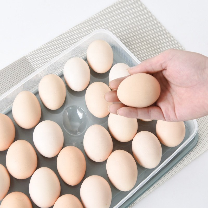 Refrigerator egg storage fresh-keeping box kitchen dustproof food storage box with cover
