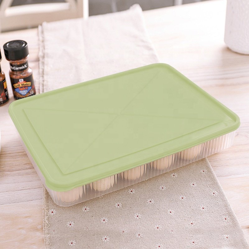 Refrigerator egg storage fresh-keeping box kitchen dustproof food storage box with cover