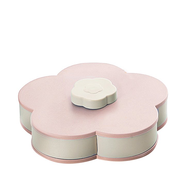 Best Selling New Collection Double Layer Abs Plastic Candy Box Rotating Nut Plate, Eco-Friendly Fruit Snack Food Storage Box