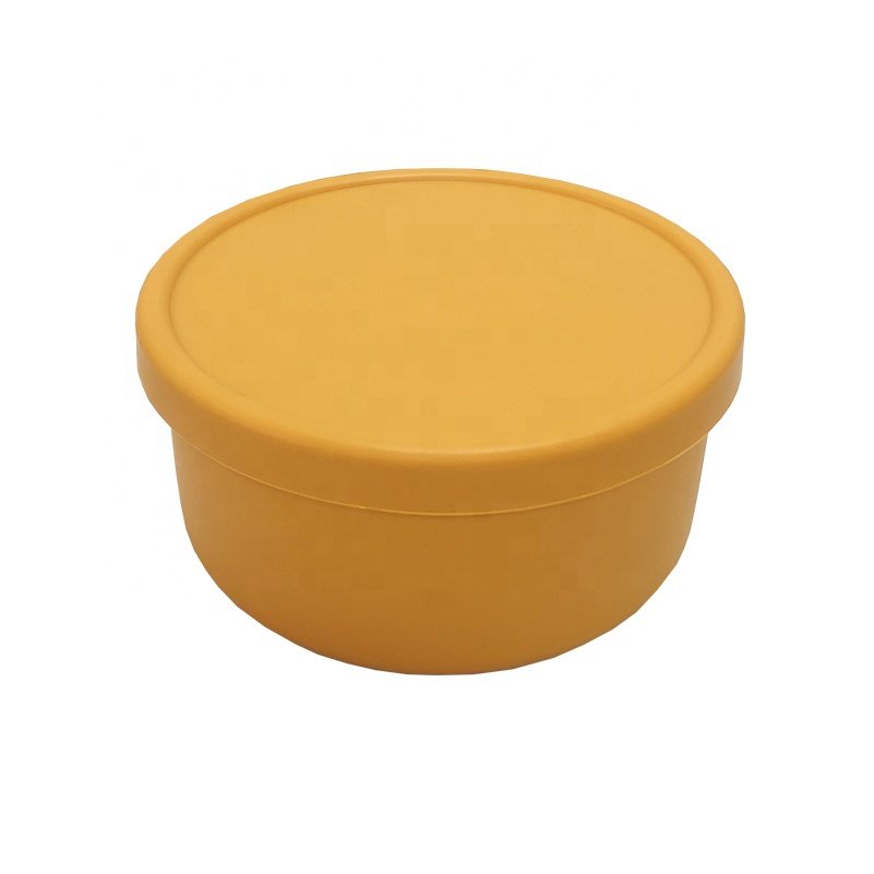 Wholesale High Quality BPA Free Food Grade Silicone Food Storage Container Silicone Bento Lunch Round Box with Scale