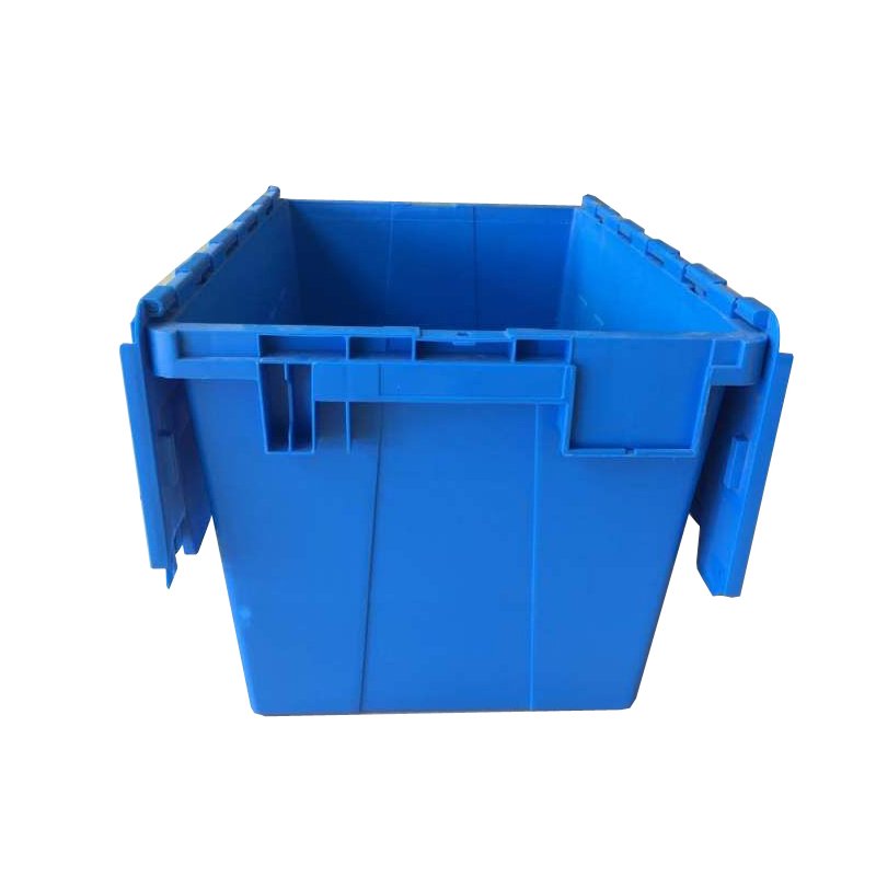 High Quality Stackable Tote File Storage Box Attached Lid Container Plastic Moving Storage Box