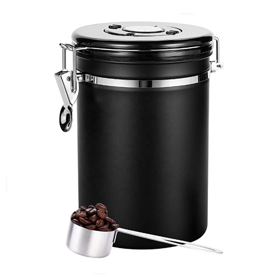 Customized Big-Capacity Stainless Steel Coffee Container Seasoning Spice Tea Sugar Storage Functional Desktop Bag Holiday Gift