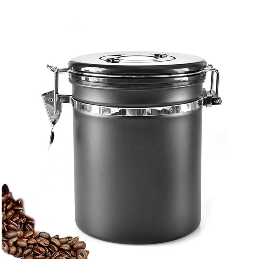 Customized Big-Capacity Stainless Steel Coffee Container Seasoning Spice Tea Sugar Storage Functional Desktop Bag Holiday Gift