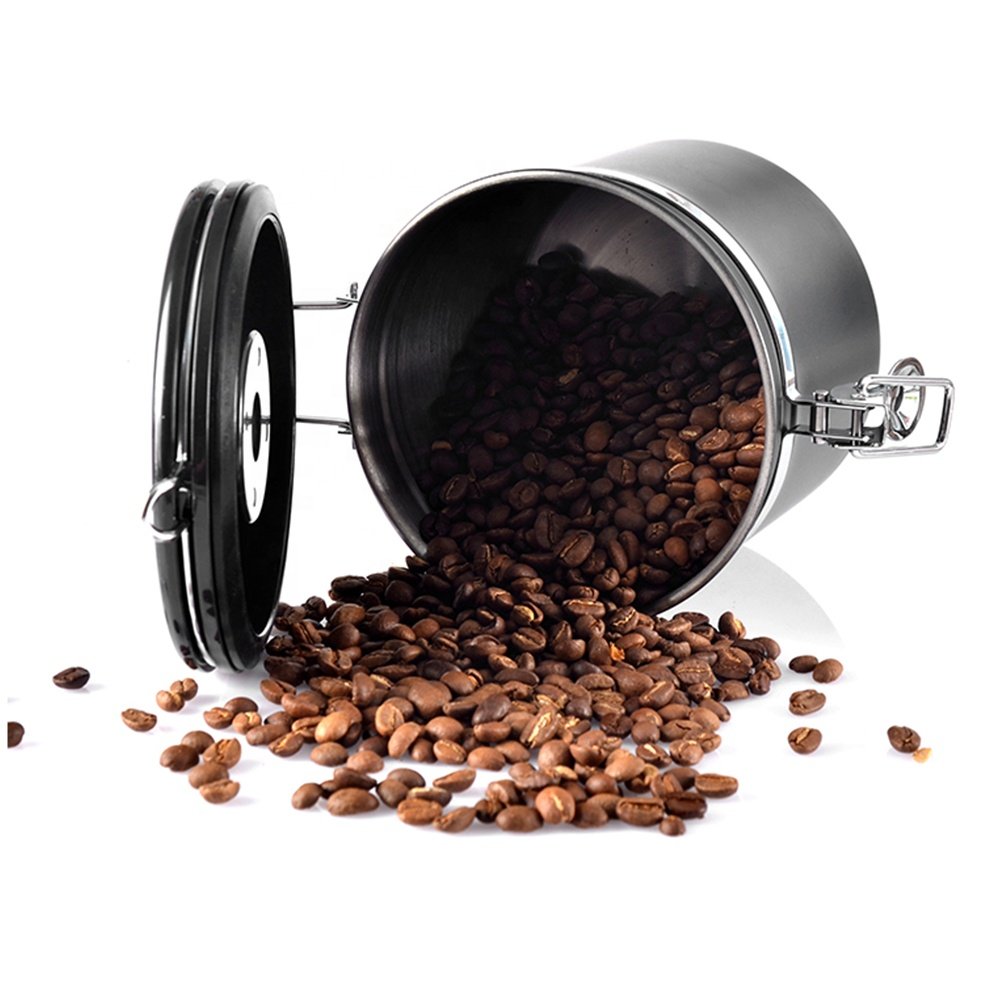 Customized Big-Capacity Stainless Steel Coffee Container Seasoning Spice Tea Sugar Storage Functional Desktop Bag Holiday Gift