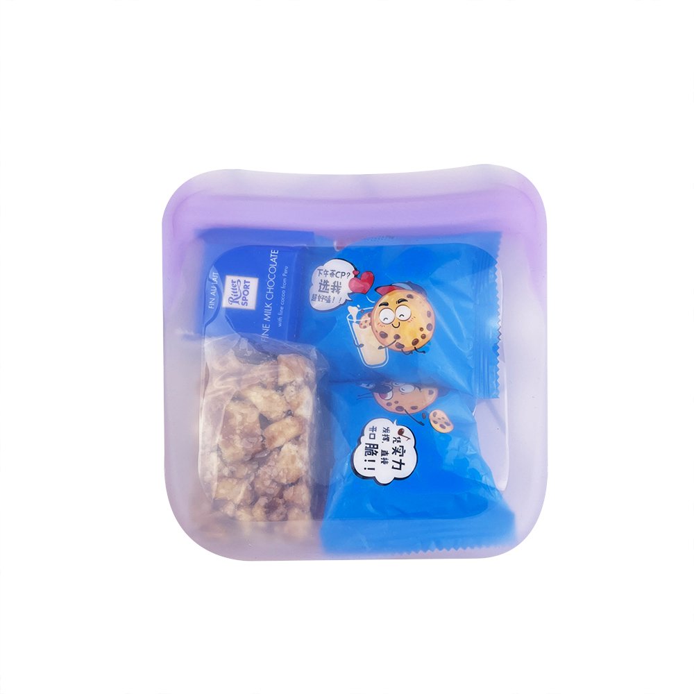 Leakproof Fresh Vacuum Ziplock Refrigerator Reusable Silicone Food Storage Bag With Plastic Containers