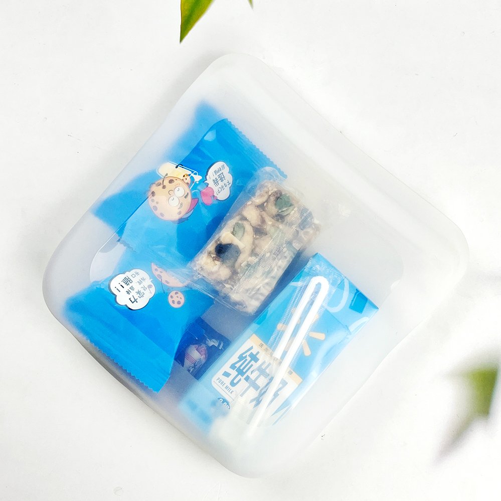 Leakproof Fresh Vacuum Ziplock Refrigerator Reusable Silicone Food Storage Bag With Plastic Containers