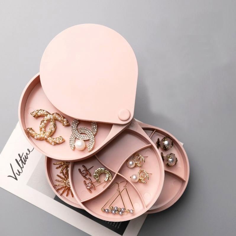 Home multi-layer box Rotating jewelry rack storage box necklace earrings storage box