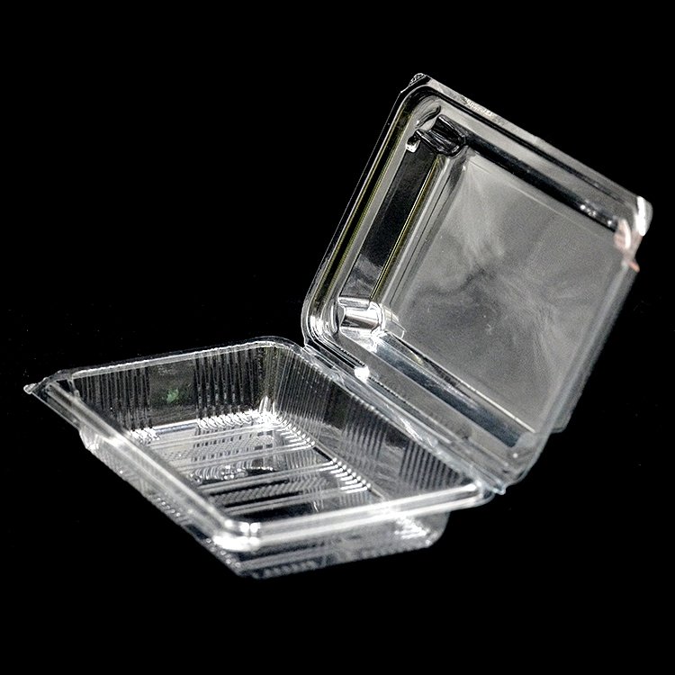 PET disposable Clear rectangle clamshell plastic fruit storage box