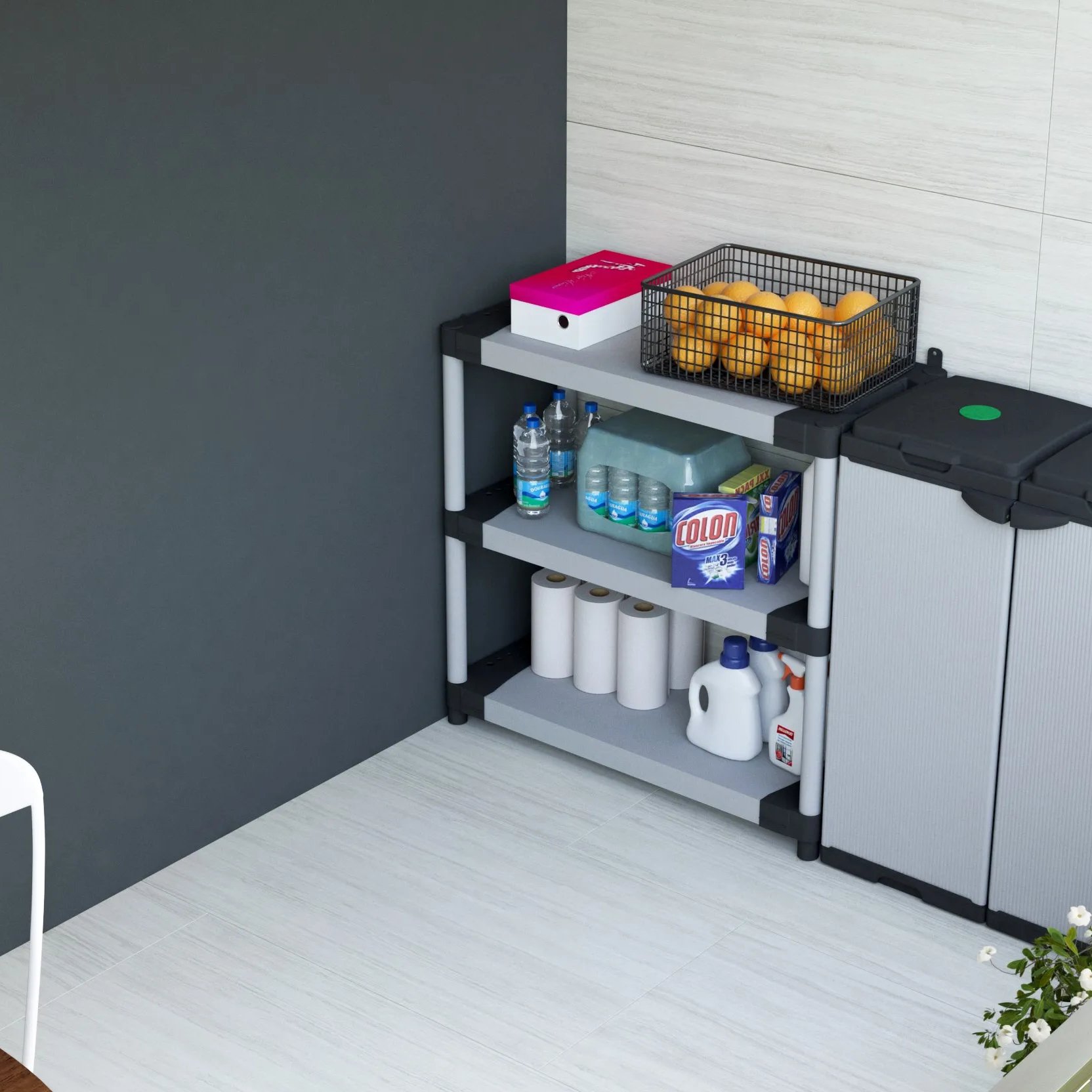 Hot Selling Italian Three-Layer PP Plastic Storage Holders Easy Assembly for Garage & Wardrobe Use Long Warranty for Export