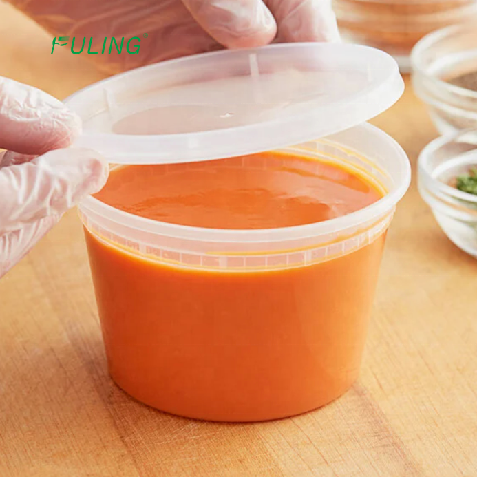 takeaway food packaging clear soup container plastic takeout food container airtight deli food storage containers with lids set