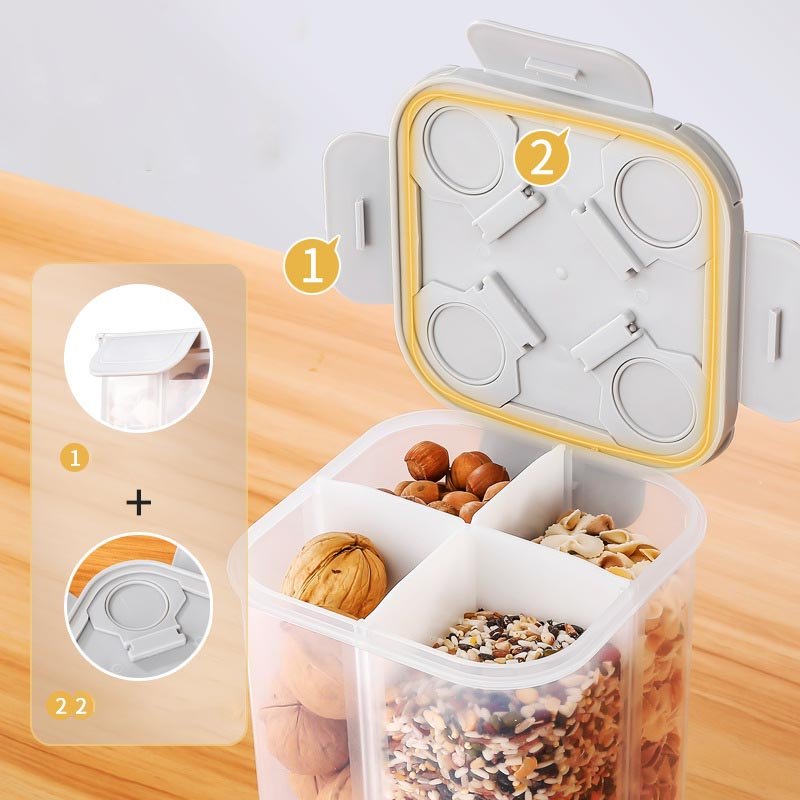 DS3779 Pantry Organization for Grain Rice Nuts Clear Airtight Cereal Storage Container Kitchen Food Storage Container with Lids
