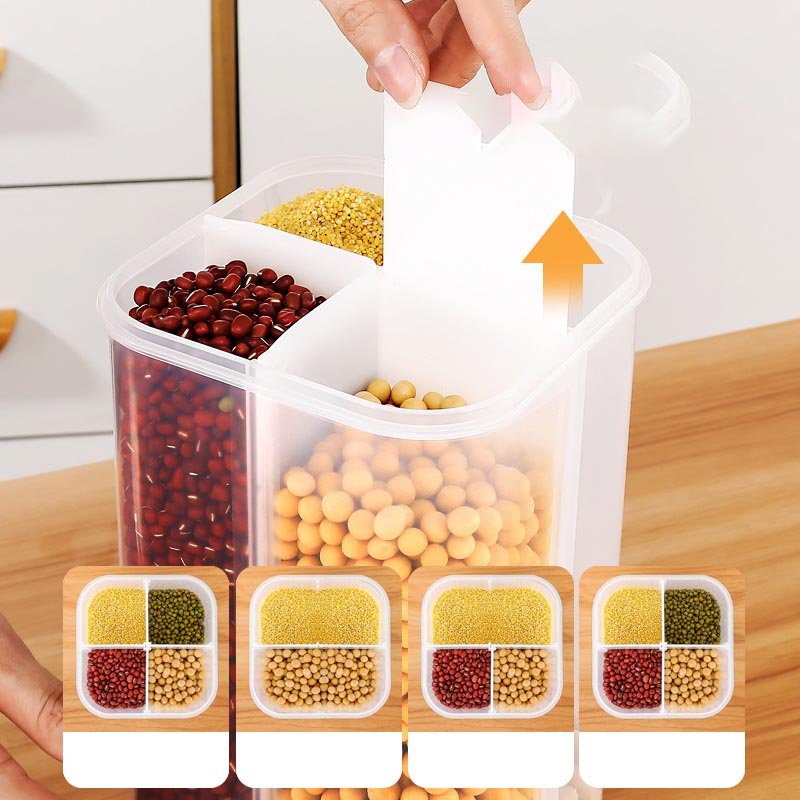DS3779 Pantry Organization for Grain Rice Nuts Clear Airtight Cereal Storage Container Kitchen Food Storage Container with Lids