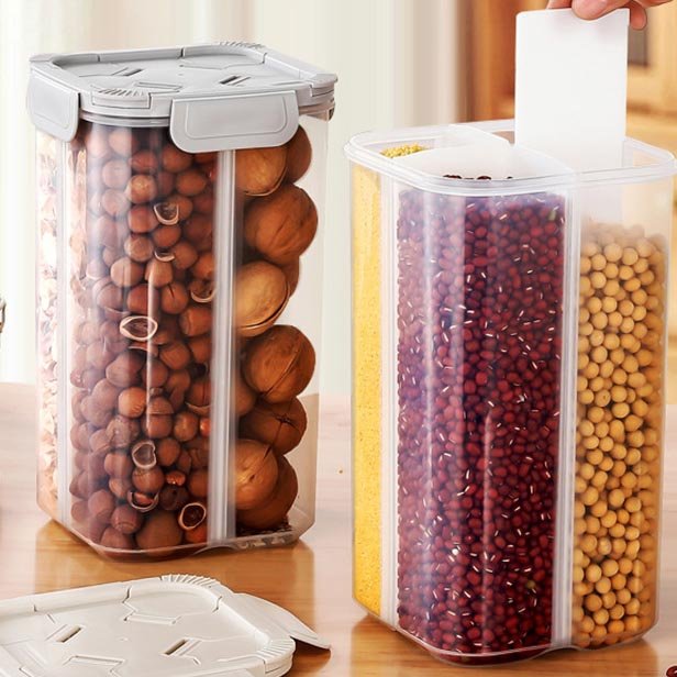 DS3779 Pantry Organization for Grain Rice Nuts Clear Airtight Cereal Storage Container Kitchen Food Storage Container with Lids
