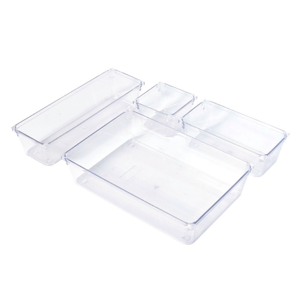 Home office plastic organizer storage drawer boxes with cutlery set for storage UW-130