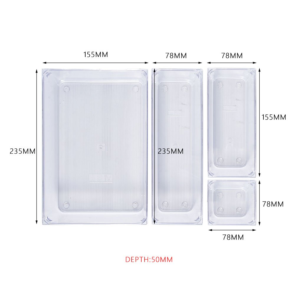 Home office plastic organizer storage drawer boxes with cutlery set for storage UW-130