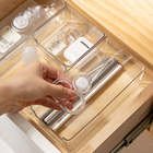 2024 Transparent PS Drawer Organizer Household Kitchen Desktop Sundries Storage Boxes Containers
