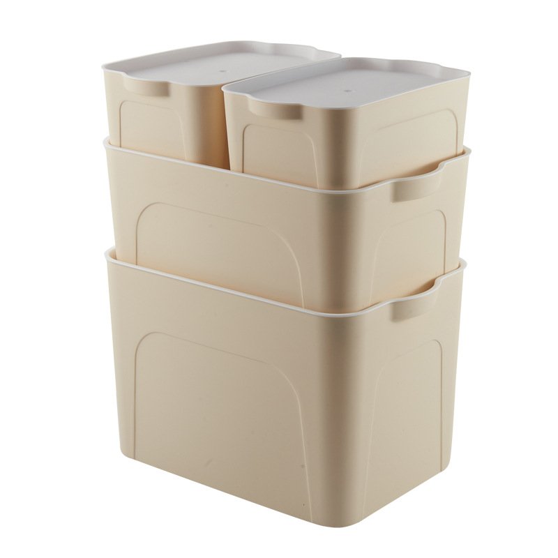 Wholesale plastic Matte large size clothes toy Sundries storage box with lid Used for home office Wardrobe Lingroom