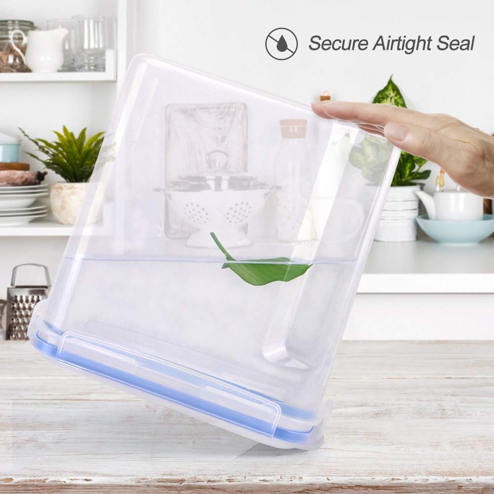 Set of 4 4L Airtight food Cereal Container storage with Easy Pouring Lid