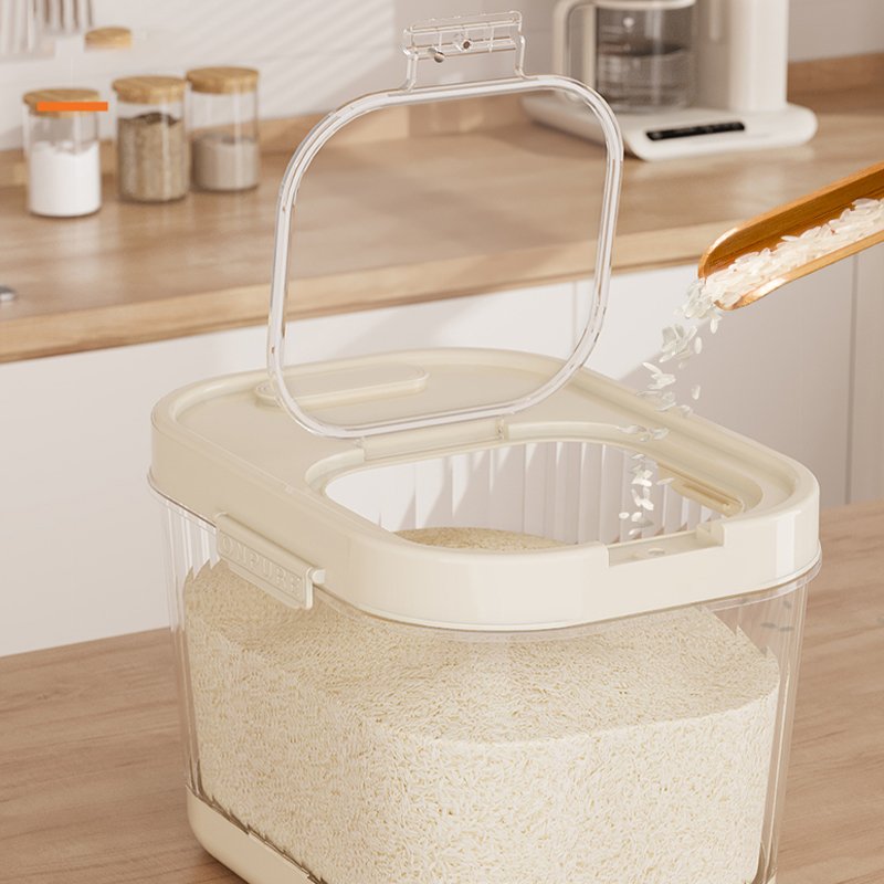 Wannuo Household Kitchen Pest Proof Rice Bucket Food Grade Moisture Proof Sealed Storage Box with Lid