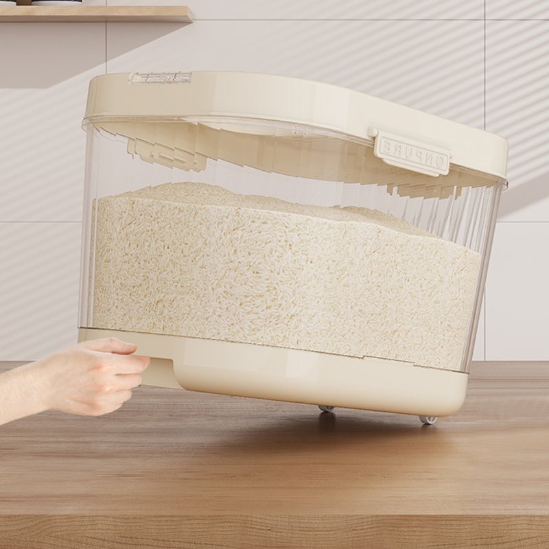 Wannuo Household Kitchen Pest Proof Rice Bucket Food Grade Moisture Proof Sealed Storage Box with Lid