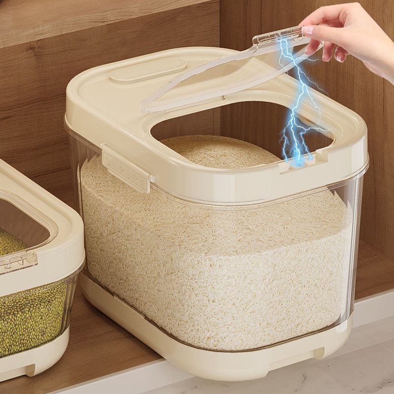 Wannuo Household Kitchen Pest Proof Rice Bucket Food Grade Moisture Proof Sealed Storage Box with Lid