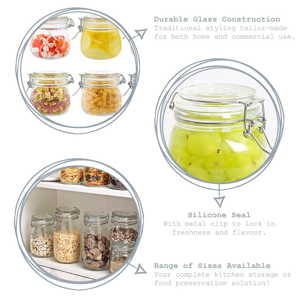 Hot Selling Glass Airtight Storage Canister Cereal Food Storage Jars Containers Tea Coffee Sugar Storage Jar For Kitchen