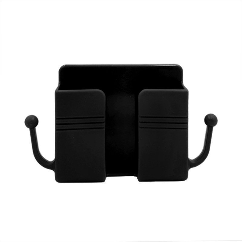 Metal Mobile Phone Charging Storage Bracket Non-Punching Adhesive TV Air Conditioning Wall-Mounted Remote Control Storage Box