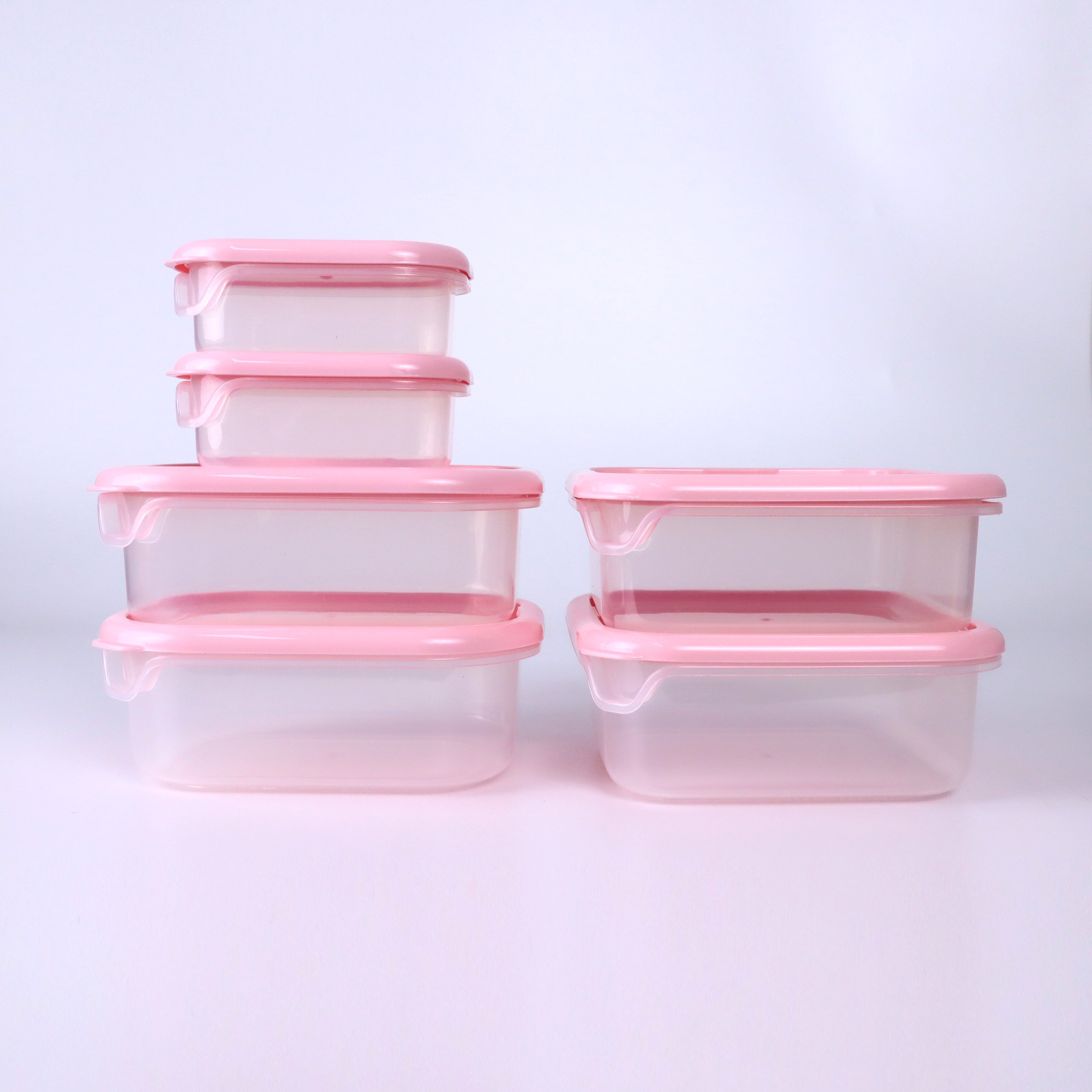 Classic 9043 Design 1,150 ML Plastic Square Microwavable Food Storage Container Light Weight Folding Kitchen Use Stack Series