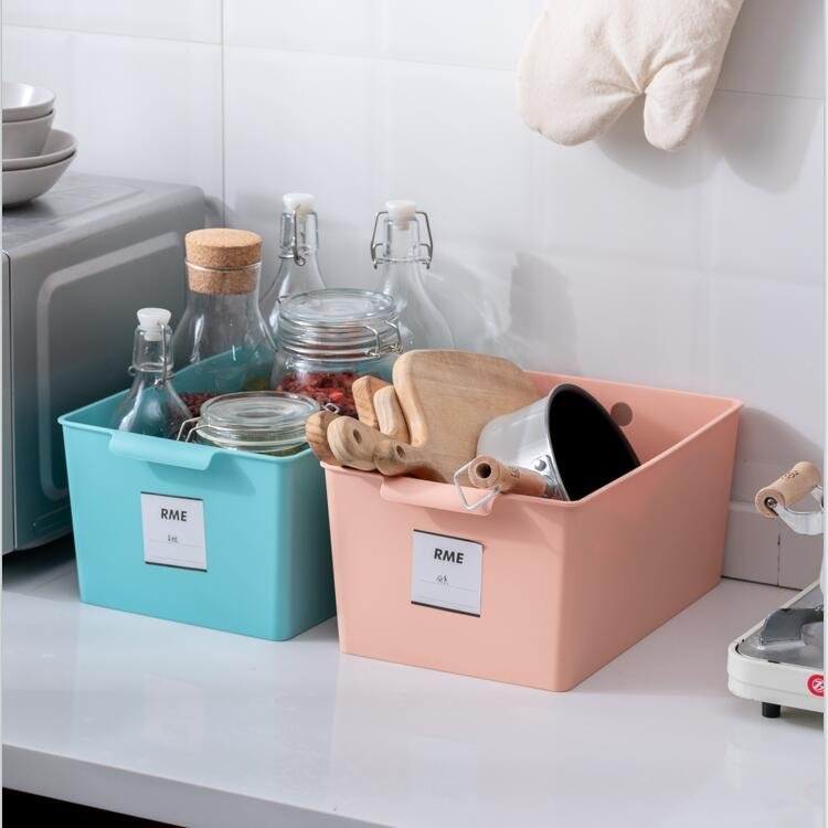 New Product Stylish Rectangle Plastic Storage Containers Multiple Colors Eco-Friendly Bins for Daily Stuff and Necessities