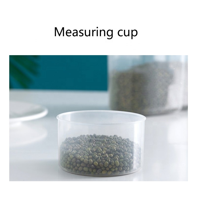 wholesale 1.9l 2.5l PP Food Storage Box Plastic Clear Container with Pour Lids Kitchen Storage Bottles Jars Dried Grains Tank