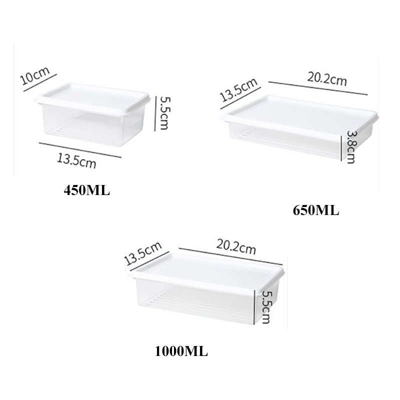 Kitchen Refrigerator Storage Containers with Lids Plastic Food Storage Box Transparent Sealed Box