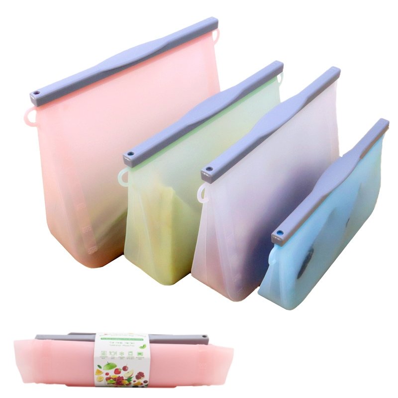 BPA Free Eco Friendly Kitchen Healthy Leakproof Silicone Food Storage Bag and Container Reusable Silicon Food Storage Pouch Bags