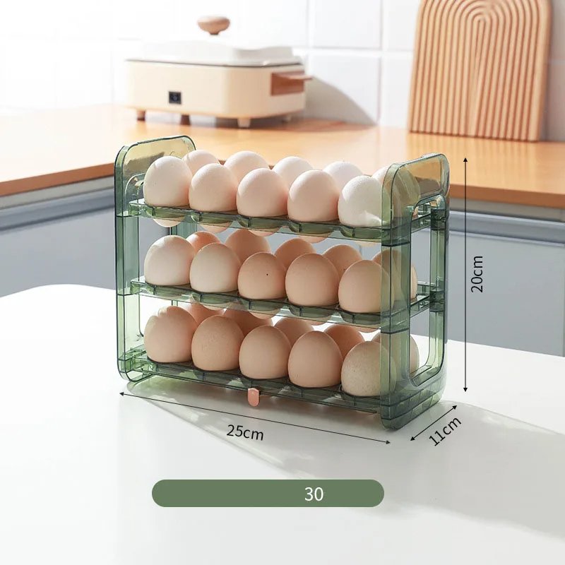 Kitchen PET Egg Storage Holder Organizer Tray Egg Storage Box Refrigerator Crisper Drawer