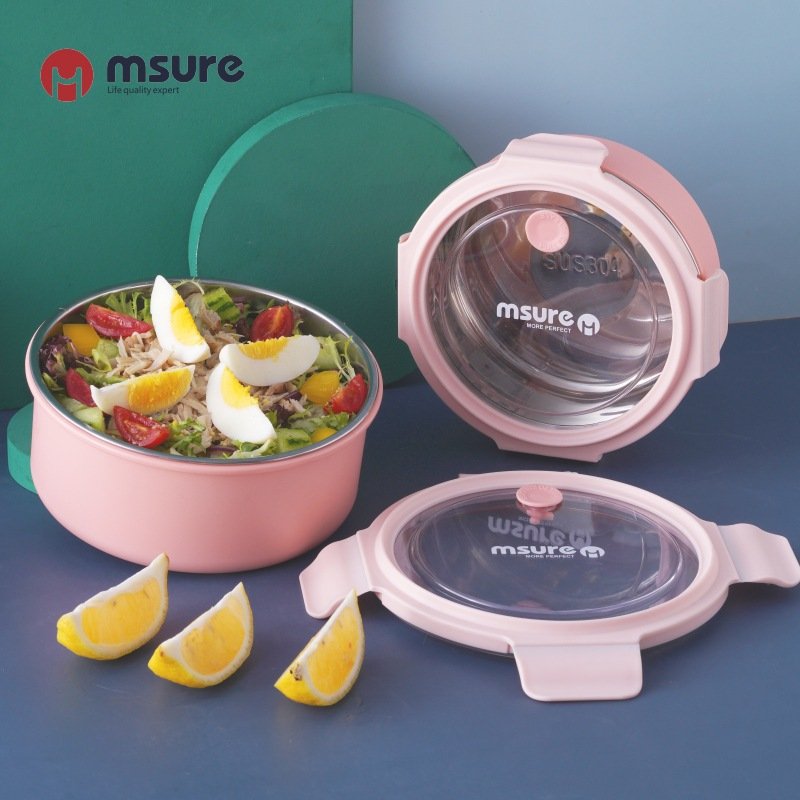 Multifunctional Stainless Steel Circular Bento Lunch Box Kids School Kitchen Use Sublimation Friendly Metal Food Container Set