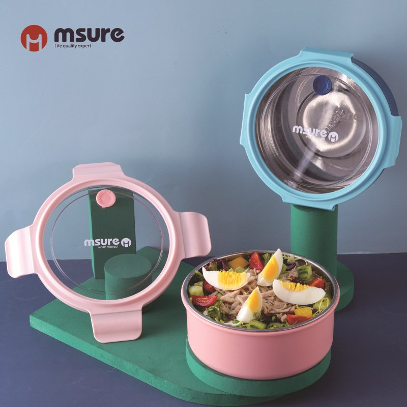Multifunctional Stainless Steel Circular Bento Lunch Box Kids School Kitchen Use Sublimation Friendly Metal Food Container Set