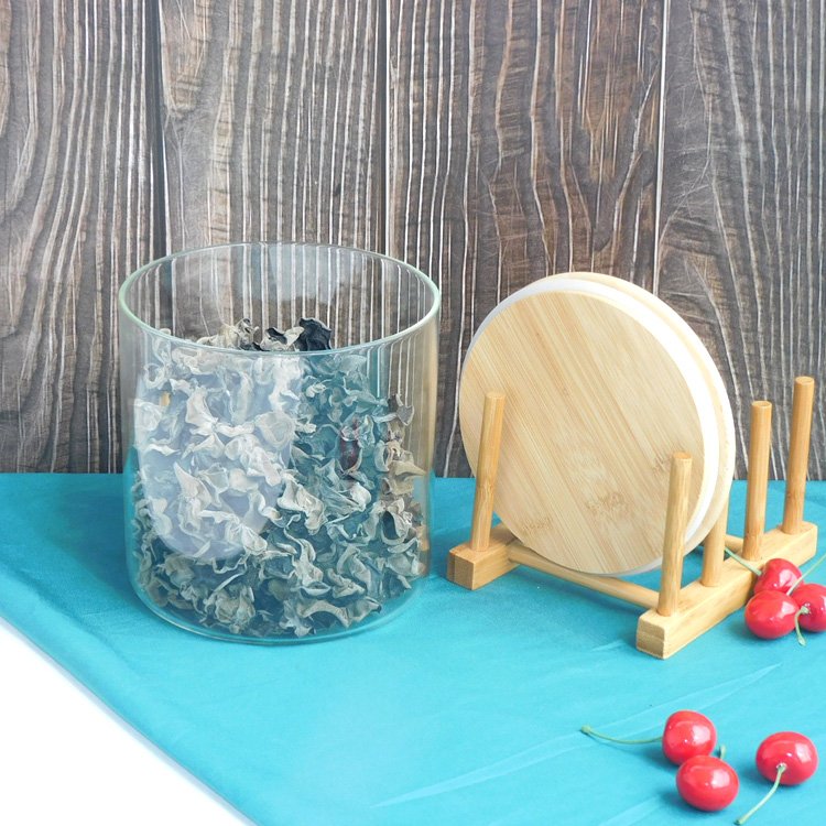 2L 3L 5L Glass Storage Jar with Sealed Bamboo Lid large size for spice food snacks fruit igh Borosilicate Glass Container bottle