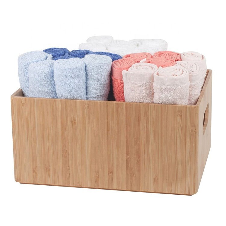 Bamboo Storage Box Multi-Purpose Organizer for Kitchen Supplies Holder Cabinet Pantry Organizer Bin Food Shelf Cabinet Drawer