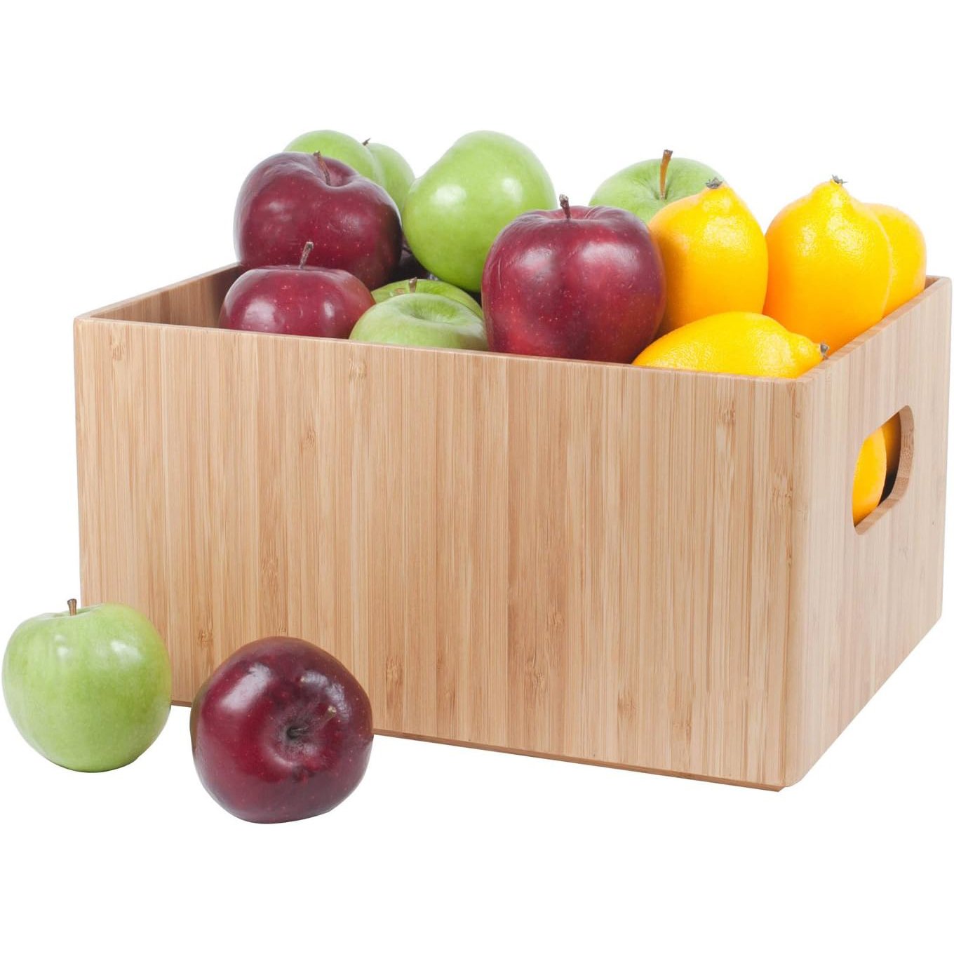 Bamboo Storage Box Multi-Purpose Organizer for Kitchen Supplies Holder Cabinet Pantry Organizer Bin Food Shelf Cabinet Drawer