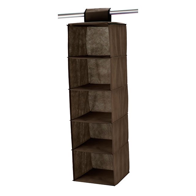 Clothing Packaging Box Grey Tenice Nonwoven Fabric Wardrobe Foldable Modern Hanging Closet Organizers and Storage Bag, 6-shelf