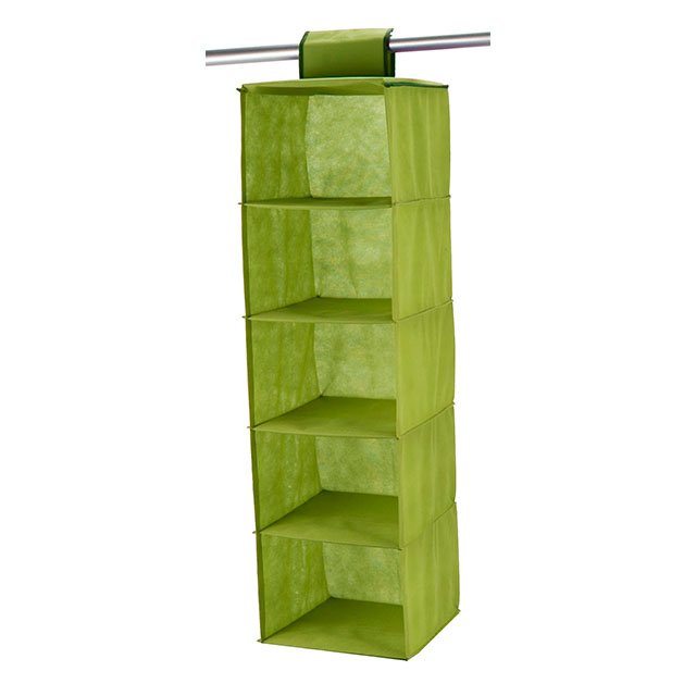 Clothing Packaging Box Grey Tenice Nonwoven Fabric Wardrobe Foldable Modern Hanging Closet Organizers and Storage Bag, 6-shelf