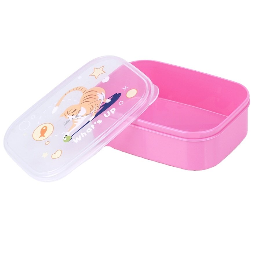 Elianware BPA Free Plastic (PP) Microwavable Bento Food Keeper Dishwasher Safe Food Container Lunch Box with Fork & Spoon